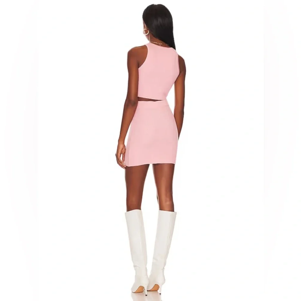 Revolve Pink Ribbed Set - Picture 2 of 3